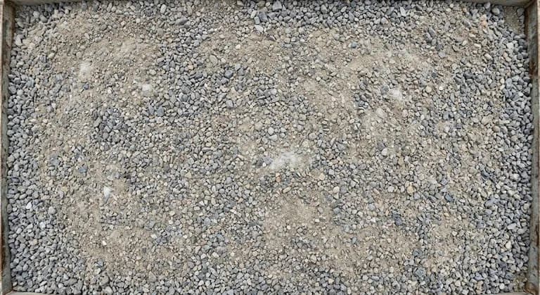 60/40 concrete mix — sand and stone blend at the Brady Sand & Gravel yard in Tecumseh, MI