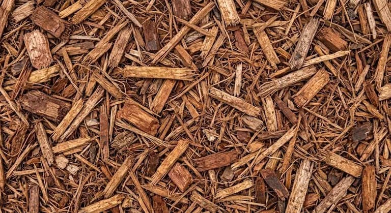 Cedar mulch at the Brady Sand & Gravel yard in Tecumseh, MI