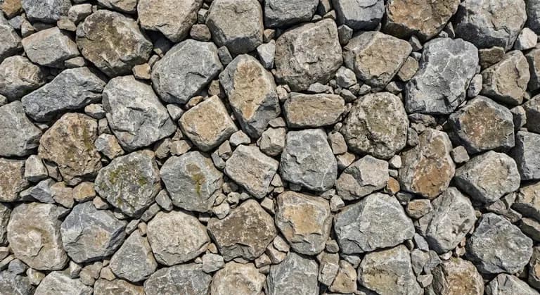 Oversize stone, 6 to 18 inch, at the Brady Sand & Gravel yard in Tecumseh, MI