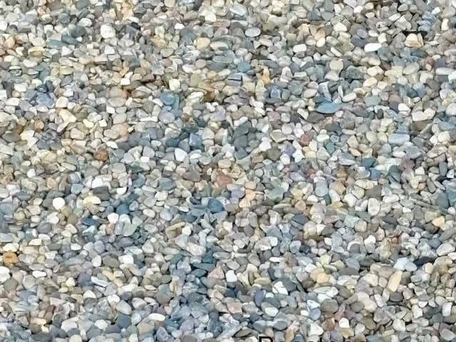 Peastone pile at the Brady Sand & Gravel yard in Tecumseh, MI