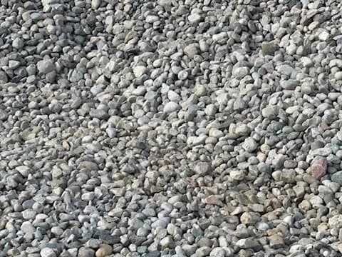 Small landscaping stone pile at the Brady Sand & Gravel yard in Tecumseh, MI