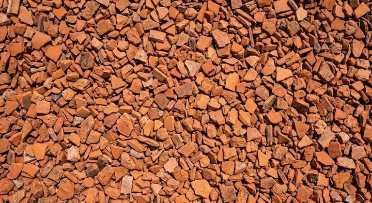 Spanish Tile terracotta-tone decorative stone at the Brady Sand & Gravel yard in Tecumseh, MI