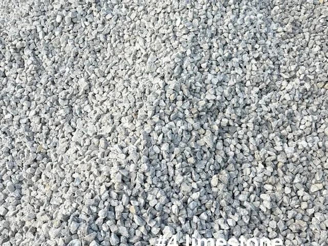 #4 limestone pile at the Brady Sand & Gravel yard in Tecumseh, MI