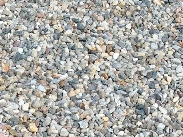 Drainfield stone pile at the Brady Sand & Gravel yard in Tecumseh, MI